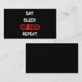 Eat Sleep Hip Hop Herhaal oude School Rap 90s Gift Visitekaartje (Voorkant / Achterkant)