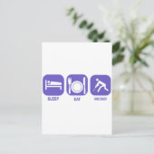 Eat Sleep Hockey Briefkaart (Staand voorkant)