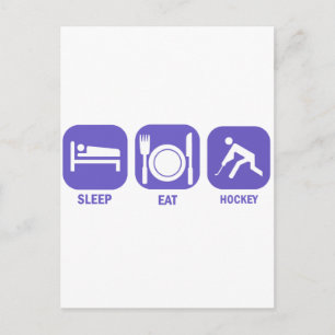 Eat Sleep Hockey Briefkaart