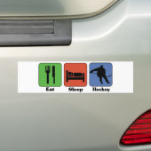 Eat Sleep Hockey bumper sticker (Op auto)