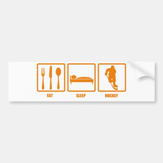Eat Sleep Hockey Bumpersticker (Voorkant)