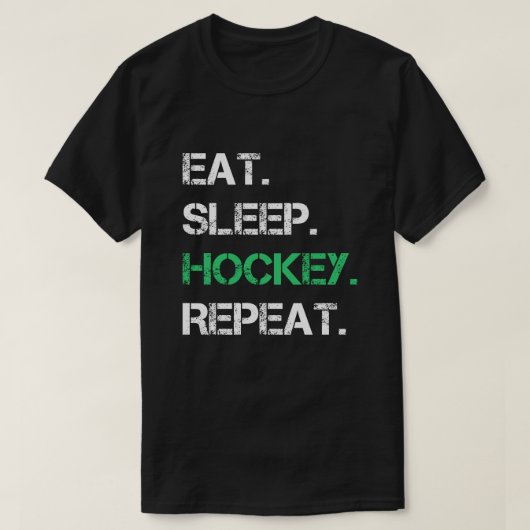 Eat Sleep Hockey Herhaal cadeausport t - shirts (Design voorkant)