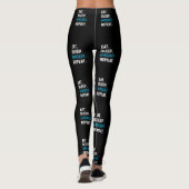 Eat Sleep Hockey Herhaal Goalkeeper Goalie Player Leggings (Achterkant)