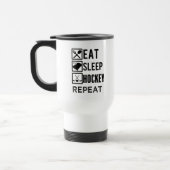 Eat Sleep Hockey Herhaal grappige koffie-mok Reisbeker (Links)