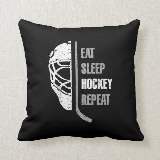 Eat Sleep Hockey Herhaal Kerstmis voor kinderen Te Kussen