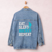 Eat Sleep Hockey Herhalen Denim Jacket (Hangar)