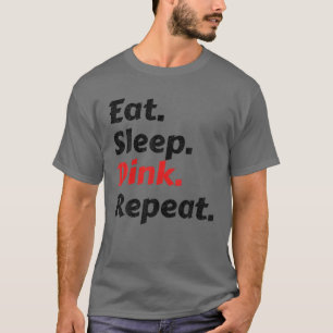 Eat Sleep Hockey Herhalen Funny T-shirt