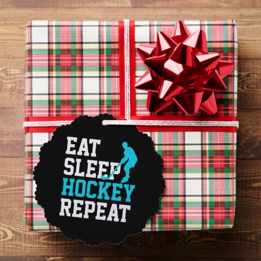 Eat Sleep Hockey Herhalen Ornament Kaart (Insitu (Geschenk))