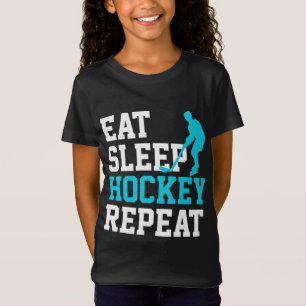 Eat Sleep Hockey Herhalen T-shirt
