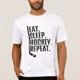 Eat Sleep Hockey Herhalen T-shirt