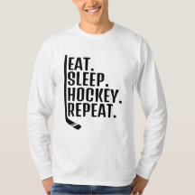 Eat Sleep Hockey Herhalen T-Shirt