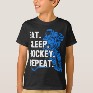 Eat Sleep Hockey Herhalen T-shirt