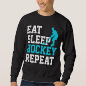 Eat Sleep Hockey Herhalen Trui (Voorkant)