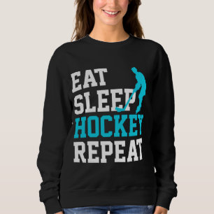 Eat Sleep Hockey Herhalen Trui