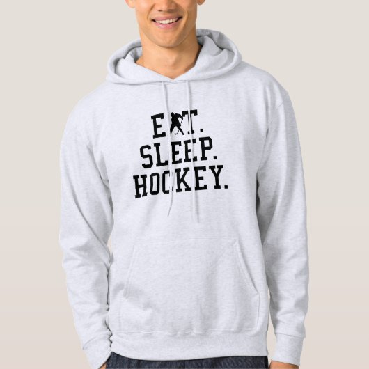 Eat Sleep Hockey - Hockey Lovers Hoodie (Voorkant)