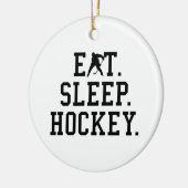Eat Sleep Hockey - Hockey Lovers Keramisch Ornament (Links)