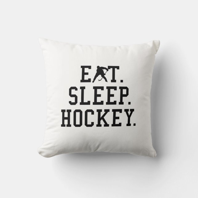 Eat Sleep Hockey - Hockey Lovers Kussen (Voorkant)