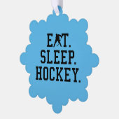 Eat Sleep Hockey - Hockey Lovers Ornament Kaart (Links)
