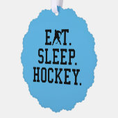 Eat Sleep Hockey - Hockey Lovers Ornament Kaart (Links)