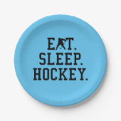 Eat Sleep Hockey - Hockey Lovers Papieren Bordje (Voorkant)