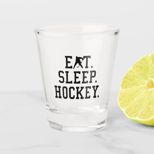 Eat Sleep Hockey - Hockey Lovers Shot Glas (Voorkant)