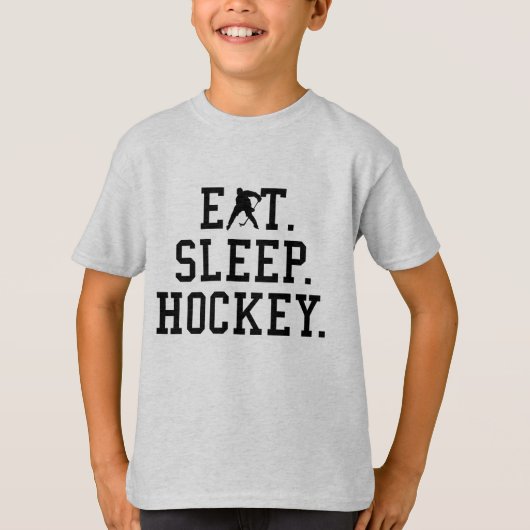 Eat Sleep Hockey - Hockey Lovers T-shirt (Voorkant)