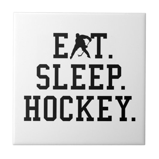 Eat Sleep Hockey - Hockey Lovers Tegeltje (Voorkant)
