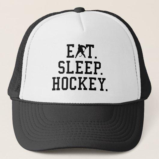 Eat Sleep Hockey - Hockey Lovers Trucker Pet (Voorkant)