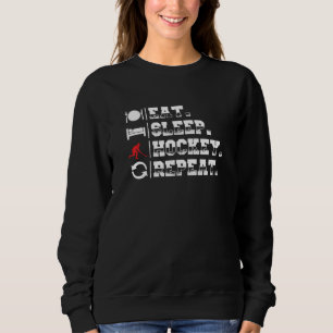 Eat Sleep Hockey Player-cadeauidee Trui