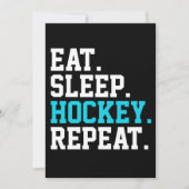 Eat Sleep Hockey Repat - Hockey Lovers Kaart (Voorkant)