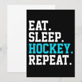 Eat Sleep Hockey Repat - Hockey Lovers Kaart (Voorkant / Achterkant)