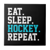 Eat Sleep Hockey Repat - Hockey Lovers Tegeltje (Voorkant)