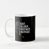 Eat Sleep Hockey Repea Funny Cool Hockey Player  Koffiemok (Links)