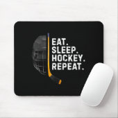 Eat Sleep Hockey Repea Funny Cool Hockey Player  Muismat (Met muis)
