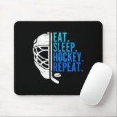 Eat Sleep Hockey Repeat Funny Boys Hockey Player Muismat (Met muis)