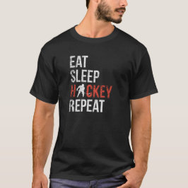 Eat Sleep Hockey Repeat Gift For Youth T-shirt