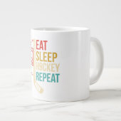 Eat Sleep Hockey Repeat Hockey Grote Koffiekop (Voorkant rechts)