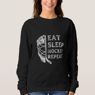 Eat Sleep Hockey Repeat Trui