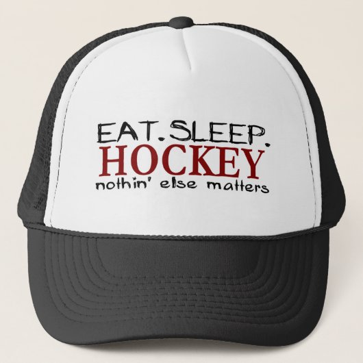 Eat Sleep Hockey Trucker Pet (Voorkant)