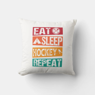 Eat Sleep Hokey Herhaal Cute Lover Kussen