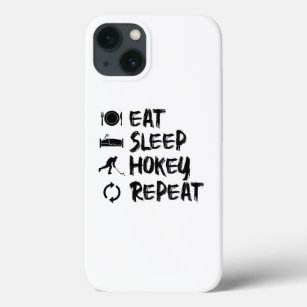 Eat Sleep Hokey Herhaal Funny Hokey Lover Case-Mate iPhone Case