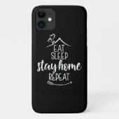 Eat Sleep Home Herhaal Case-Mate iPhone Case (Achterkant)