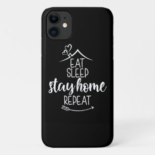 Eat Sleep Home Herhaal Case-Mate iPhone Case