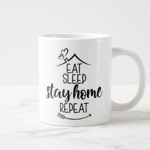 Eat Sleep Home Herhaal Grote Koffiekop