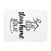 Eat Sleep Home Herhaal Magneet (Horizontaal)