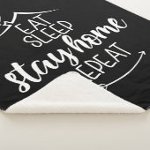 Eat Sleep Home Herhaal Sherpa Deken (3/4)