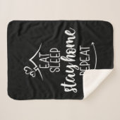 Eat Sleep Home Herhaal Sherpa Deken (Voorkant (horizontaal))