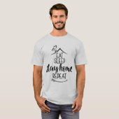 Eat Sleep Home Herhaal T-shirt (Voorkant volledig)