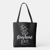 Eat Sleep Home Herhaal Tote Bag (Achterkant)