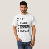 Eat Sleep Hookah Repeat , Funny Hookah Lovers T-shirt (Voorkant volledig)